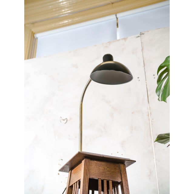 Bauhaus Antique Bauhaus Gooseneck 6740 Clamp Lamp with Super Lampshade by Christian Dell from Kaiser Idell, 1940s For Sale - Image 3 of 14