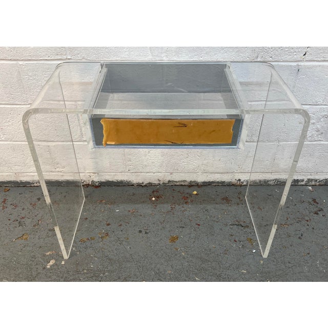 Vintage Lucite Waterfall Vanity Desk For Sale - Image 11 of 11