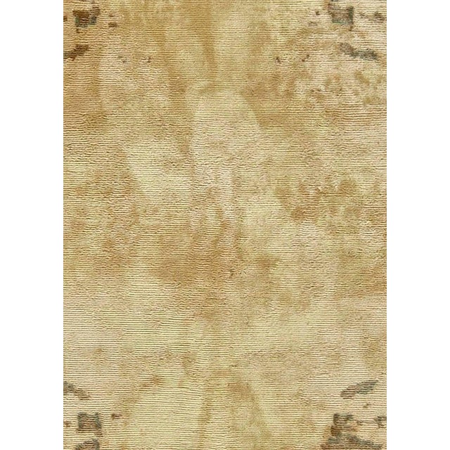 Contemporary Abstract Silk Runner by Doris Leslie Blau Size: 5'3" × 13'0" (160 × 396 cm) Soft, evocative, and richly...