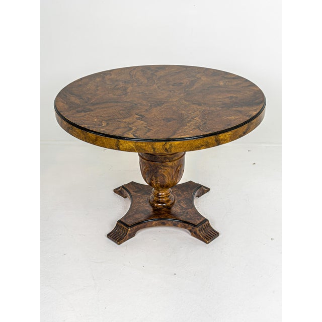 Swedish Grace Art Deco Center Table in Faux Burl Finish, Sweden, 1920 For Sale - Image 9 of 9