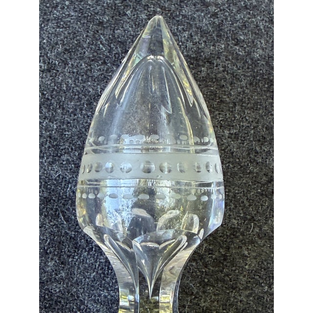 Antique Etched Cut Crystal Decanter For Sale - Image 10 of 18