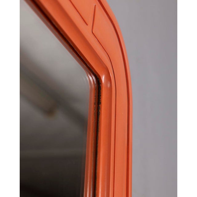 Vintage Orange Wall Mirror by Carrara Matt, 1970s For Sale - Image 6 of 10