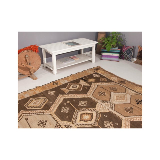 Oversized Vintage Turkish Kilim Rug - 7`5" X 15`5" For Sale In Los Angeles - Image 6 of 6