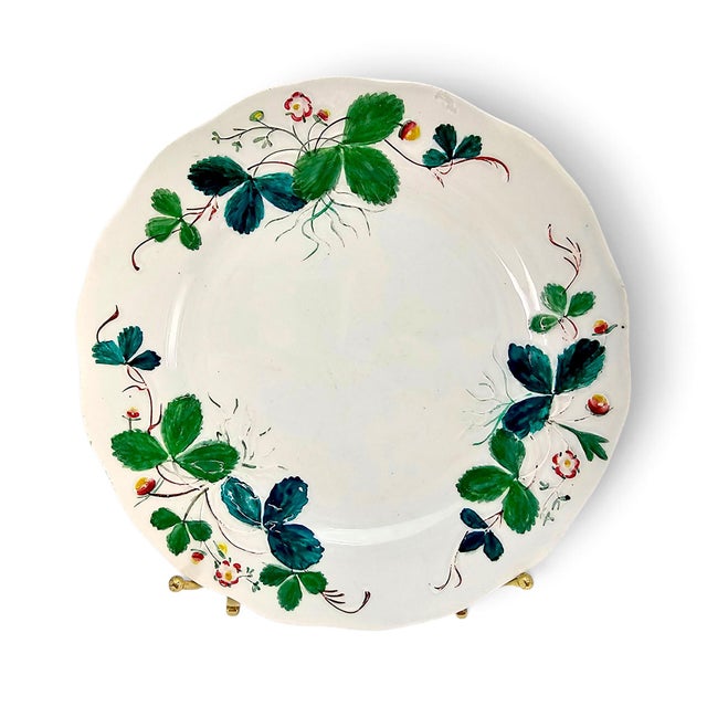 1850s Lebeuf Milliet Creil Et Montereau “Fraise” George Sand Dessert Plates - Set of 10 For Sale - Image 13 of 17