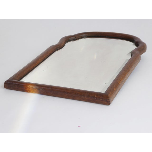 Rustic Antique Dutch Scalloped Beveled Mirror For Sale - Image 3 of 11