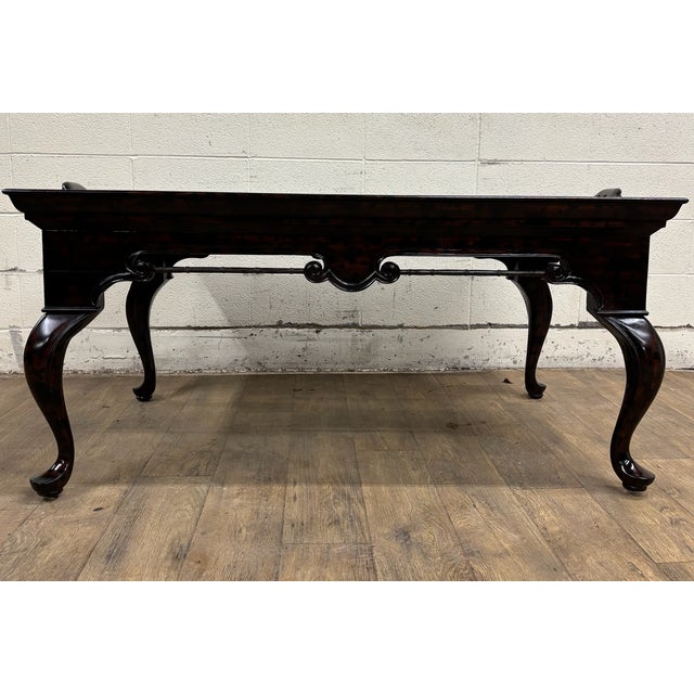 Chinoiserie Maitland Smith Chinese Chinoiserie Style Lacquered Coffee Table Coffee Table For Sale - Image 3 of 18