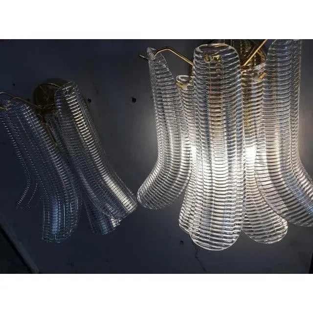 Murano Glass "Selle" Wall Sconces in Venini Style - a Pair For Sale - Image 6 of 11