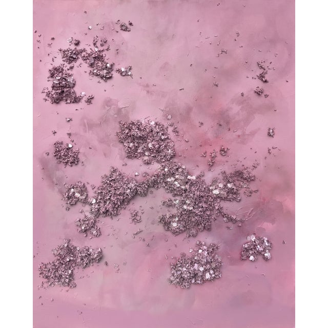 Wrap your space in the gentle warmth of this mauve textured abstract painting from Covet Studio, designed to playfully...