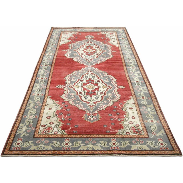 1960s Turkish Oushak Rug For Sale In Los Angeles - Image 6 of 6