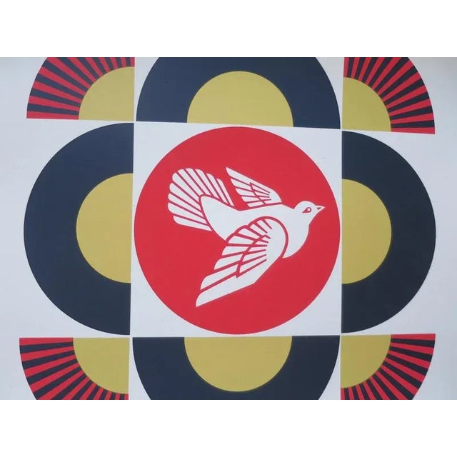 Contemporary Shepard Fairey (Obey), Dove Geometric White, Screenprint For Sale - Image 3 of 8