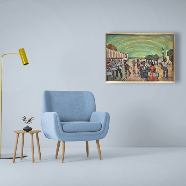 Georg Von Behrens, Figures, Oil Painting on Canvas, 1950s For Sale - Image 18 of 18