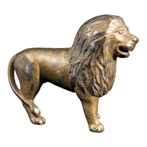 1900 Gold Lion Coin Bank Die Cast Metal by Ac Williams