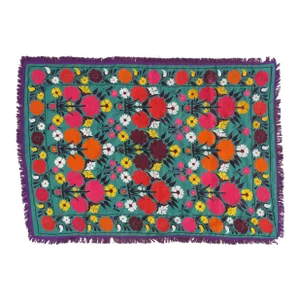 Late 20th Century Late 20th Century Suzani Style Textile, Colorful and Floral Print