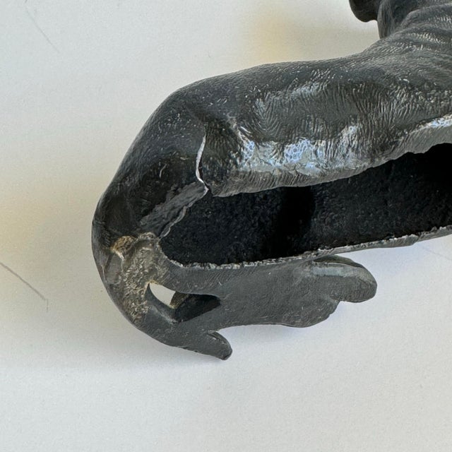 Vintage Great Dane Statue Bronze Tone Metal Cast Iron Dog Figurine For Sale - Image 10 of 10