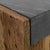 Contemporary Reclaimed Wood Grey Stone Side Table For Sale - Image 3 of 3