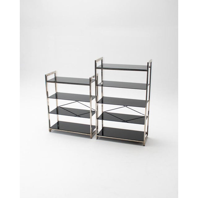 Vintage Chrome-Plated Metal Shelving Units, 1970s, Set of 2 For Sale - Image 10 of 10