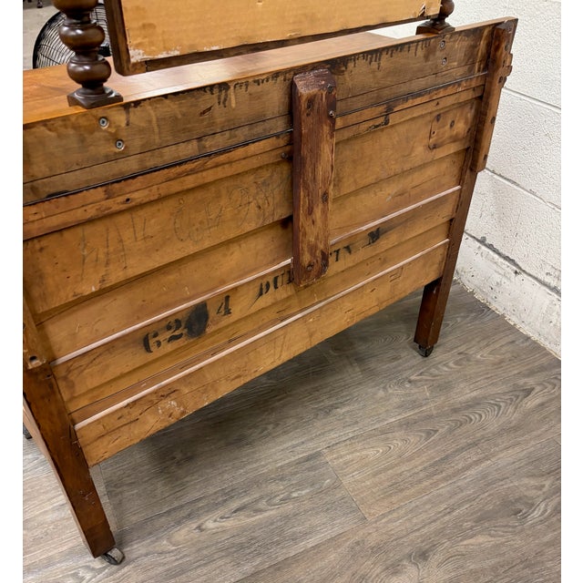 Antique American Victorian Dresser With Tall Removable Swivel Mirror For Sale - Image 10 of 11
