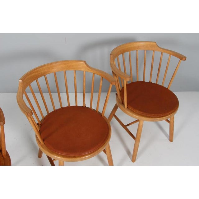 Børge Mogensen Model 3249 Pub Chair in Ash attributed to Børge Mogensen for Fredericia, 1960s For Sale - Image 4 of 12