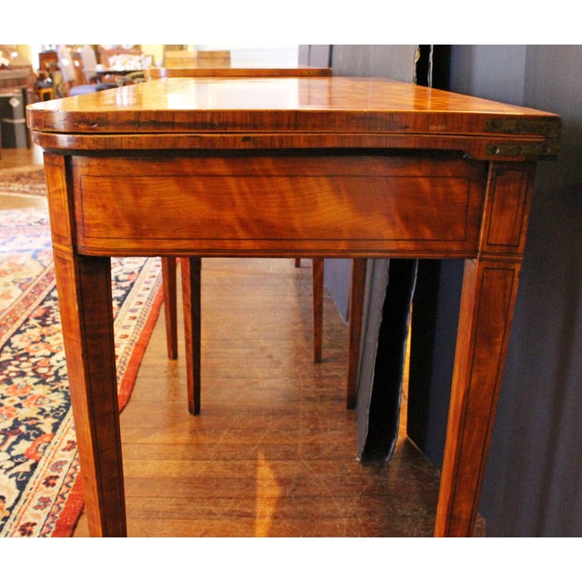 Circa 1790 English George III Pair of Satinwood Games Tables For Sale In Raleigh - Image 6 of 11