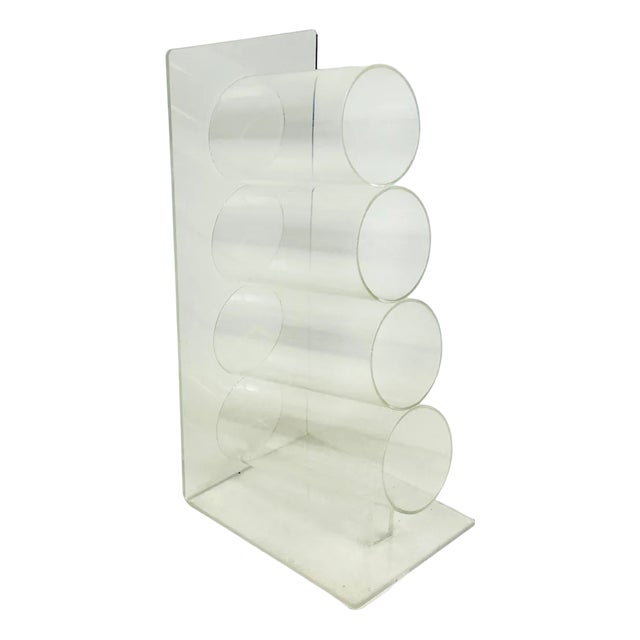 Vintage Acrylic Wine Rack, 1970s For Sale