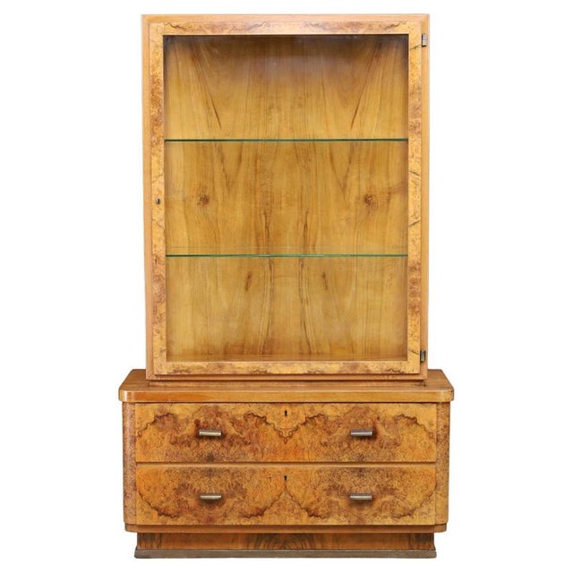 Art Deco Burl Walnut Display Cabinet, 1930s For Sale - Image 18 of 18