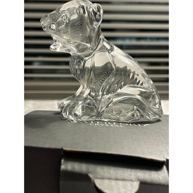 Mid-Century Modern Late 20th Century Waterford Crystal Sitting Bear Figurine Ireland Signed Etched Hallmark w/ Box For Sale - Image 3 of 9