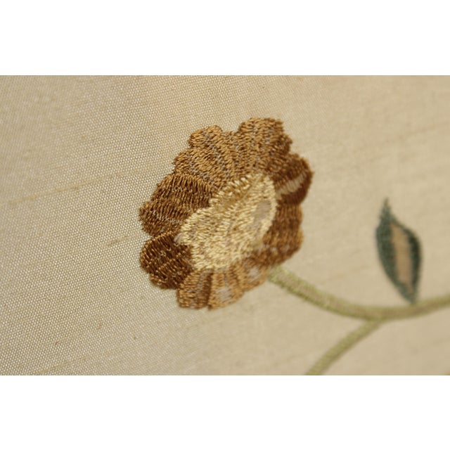 Brown Antique 18th C. Mahogany Firescreen W. Crewelwork For Sale - Image 8 of 16