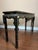 Vintage Chinese Console Table Black Lacquer Chinoiserie Gilt Hand Painted C1950 For Sale - Image 13 of 18