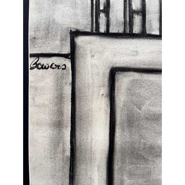 John Bowers Modernist Cubist Nude 1940s Charcoal Drawing Uc Berkeley Mfa For Sale - Image 10 of 14