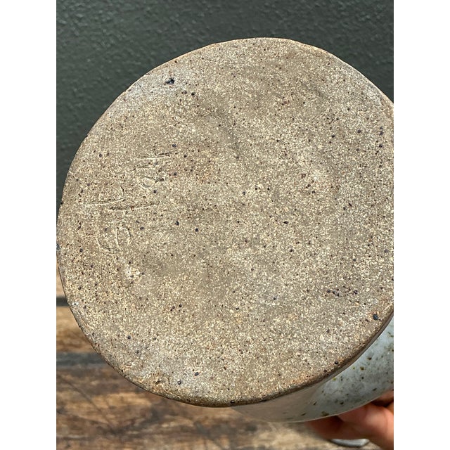 Alabaster Vintage Abstract Form Ceramic Vase For Sale - Image 8 of 12