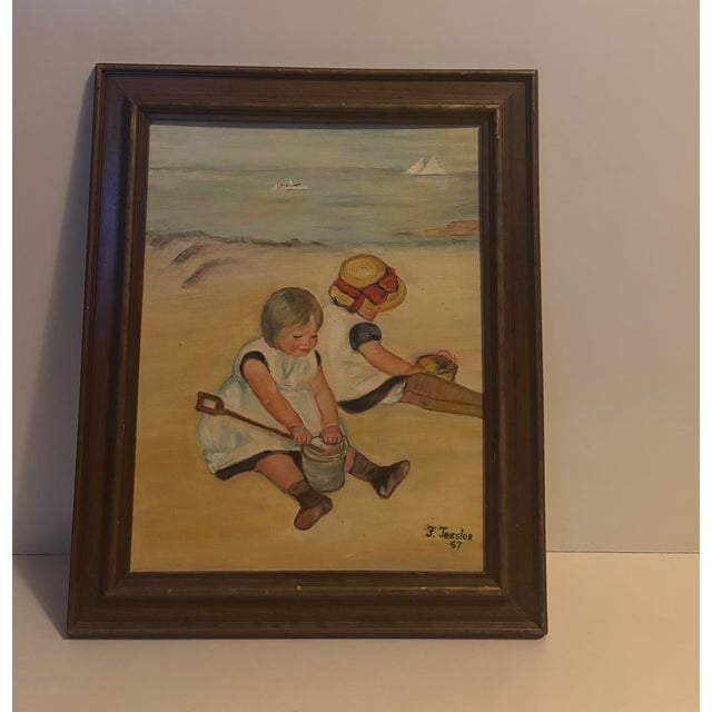 Mid 20th Century Original Oil on Board Signed F. Jessler For Sale - Image 4 of 4