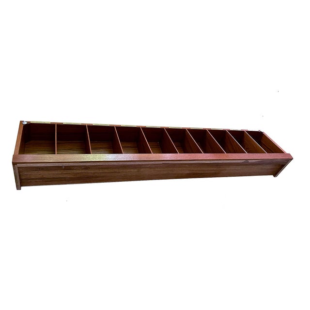 2x Large Vintage Mid Century shelf or desktop assortment case from the 60s with 10 compartment and glass covers,...