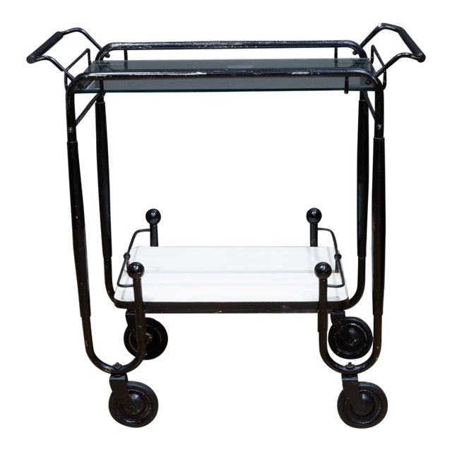Mid-Century Rolling Bar Cart c.1950 For Sale