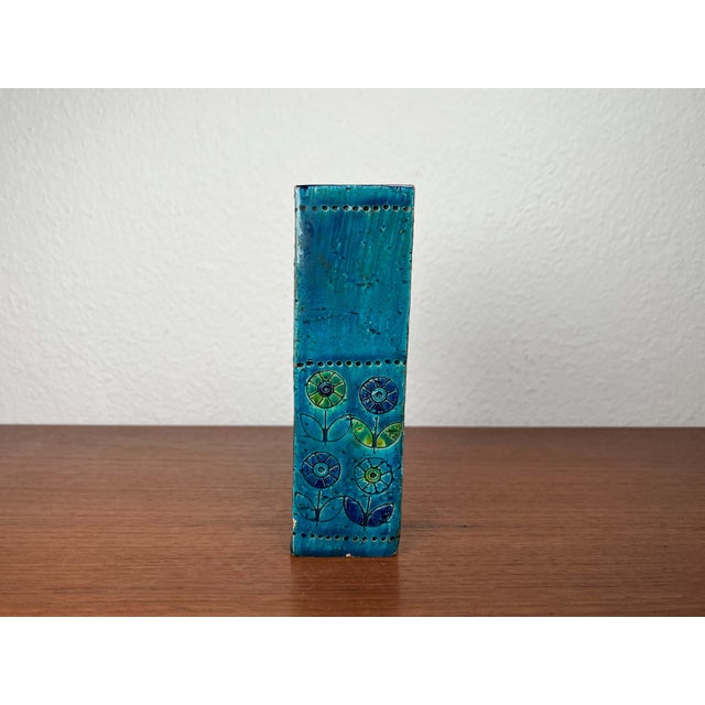 Mid-Century Modern Flower Studio Pottery Block Vase by Aldo Londi for Bitossi, Italy, 1960s For Sale - Image 12 of 18