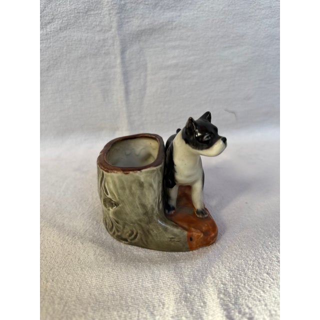 American 1940s Porcelain Boston Terrier Planter For Sale - Image 3 of 8
