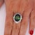 10.47 Carat Green Oval Cut Tourmaline & Diamond in Platinum Cocktail Ring For Sale - Image 10 of 10