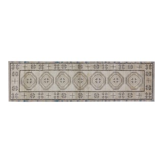 Oushak Hand Knotted Wool Rug, 2'10"x10'6" For Sale