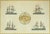 CIMERA Copernicus' Sphere and Naval Ships Antique Map (Color Reproduction) On laid paper, 74 x 55 cm (approx. 29 x 22...