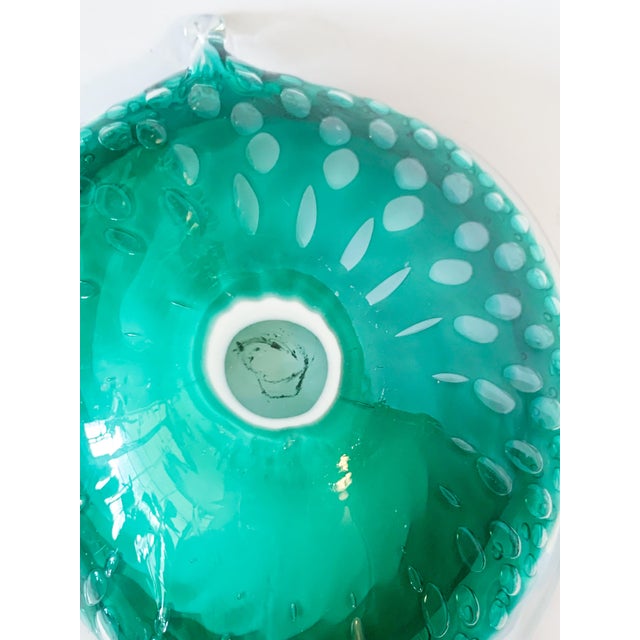 Vintage Murano Hand Blown Glass Leaf Catchall Dish For Sale - Image 9 of 11