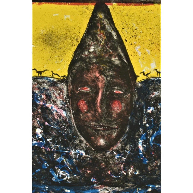 Alejandro Colunga, Payaso, Blue,Red and Yellow, 1980. The complete suite of 3 original lithographs. For Sale In San Francisco - Image 6 of 10