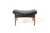 #1900 — Danish Modern / Mid Century Mahogany Ottoman / Foot stool — Kofod Larsen for Selig — Black Leather Wonderful...