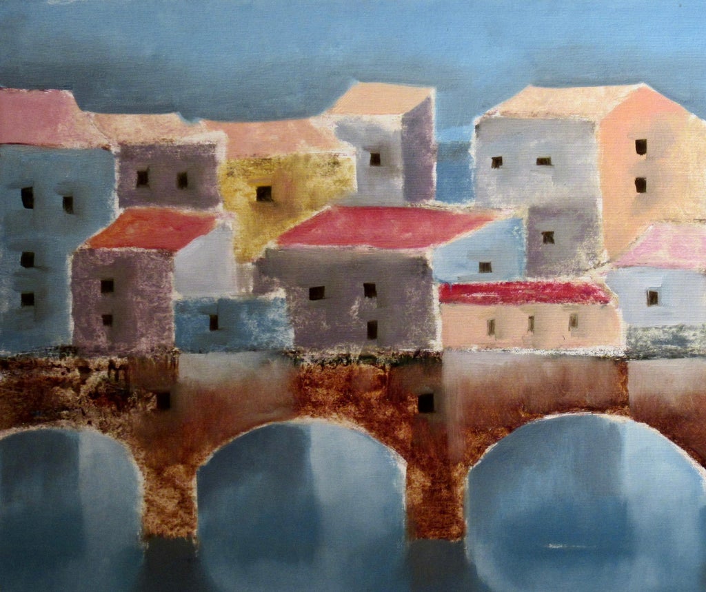 Lido Bettarini Ponte Vecchio C. 1990 Painting | Chairish