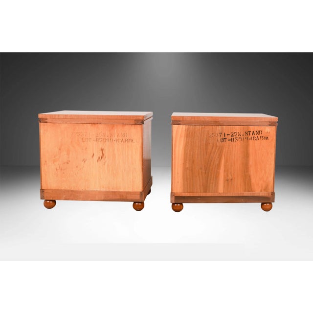 1980s 1980s Pair of Biedermeier Style Nightstands Hickory White For Sale - Image 5 of 11