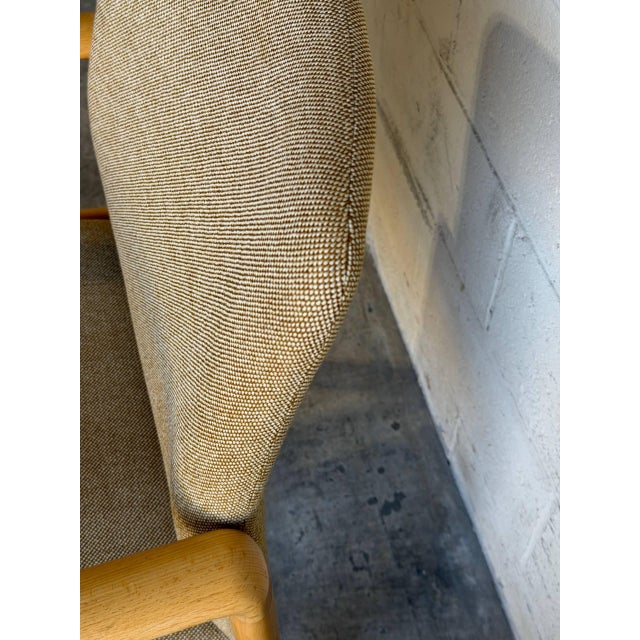 Beechwood Upholstered Armchair Mid-Century Modern Vintage For Sale - Image 9 of 12