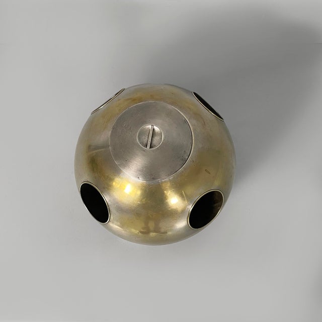 Italian Art Deco Brass Bottle Holder, 1930s For Sale - Image 3 of 15