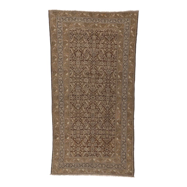 Early 20th Century Antique Persian Malayer Rug - 05'00 x 09'08 For Sale