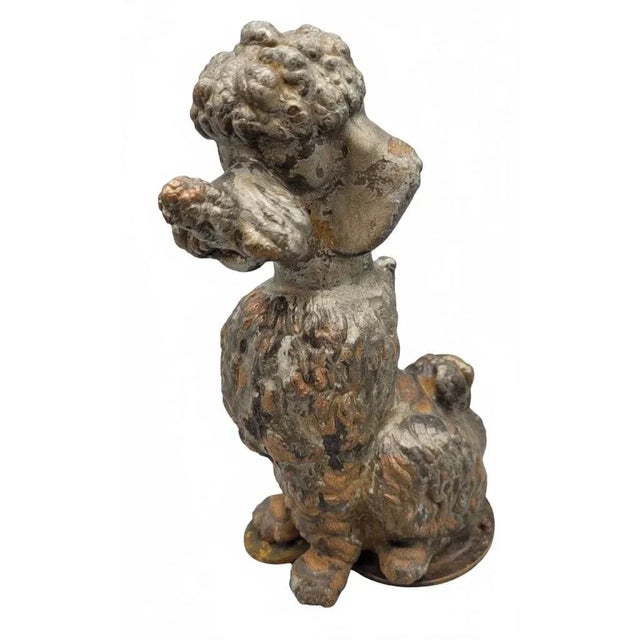Fascinating vintage cast-bronze industrial factory mold used to create a large French Poodle savings-bank toy in the...