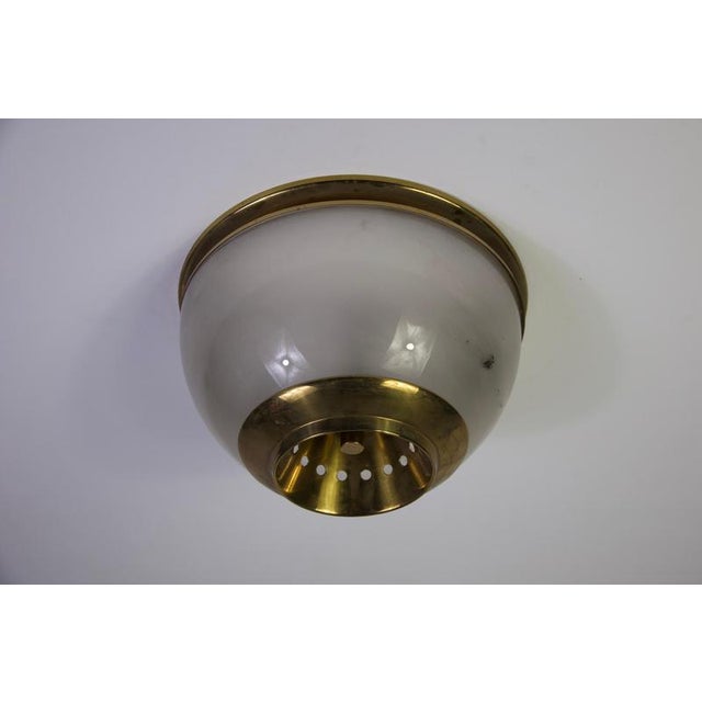 LSP3 Flush Mount in Brass and Glass by Luigi Caccia Dominioni for Azucena, 1960s For Sale - Image 3 of 17