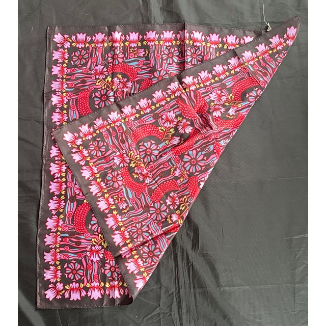 This gorgeous vintage scarf will add a groovy 1970s vibe to your contemporary wardrobe or home decor. Made in Japan, the...