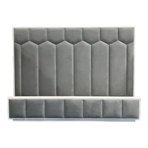 Caracole Modern Gray Velvet Honey I’m Home King Bed Frame